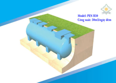 Hợp khối xử lý nước thải sinh hoạt công suất 50m3/ngày đêm